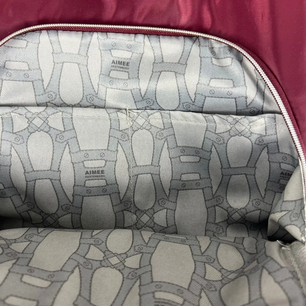 Aimee Kestenberg Duffle Tote Bag Womens‎ Red Double Handle Inner Pockets Travel